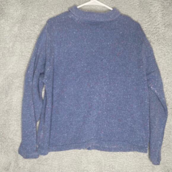 Vintage Basic Editions Ramie full zip sweater confetti embroidered christmas XL - Picture 6 of 10